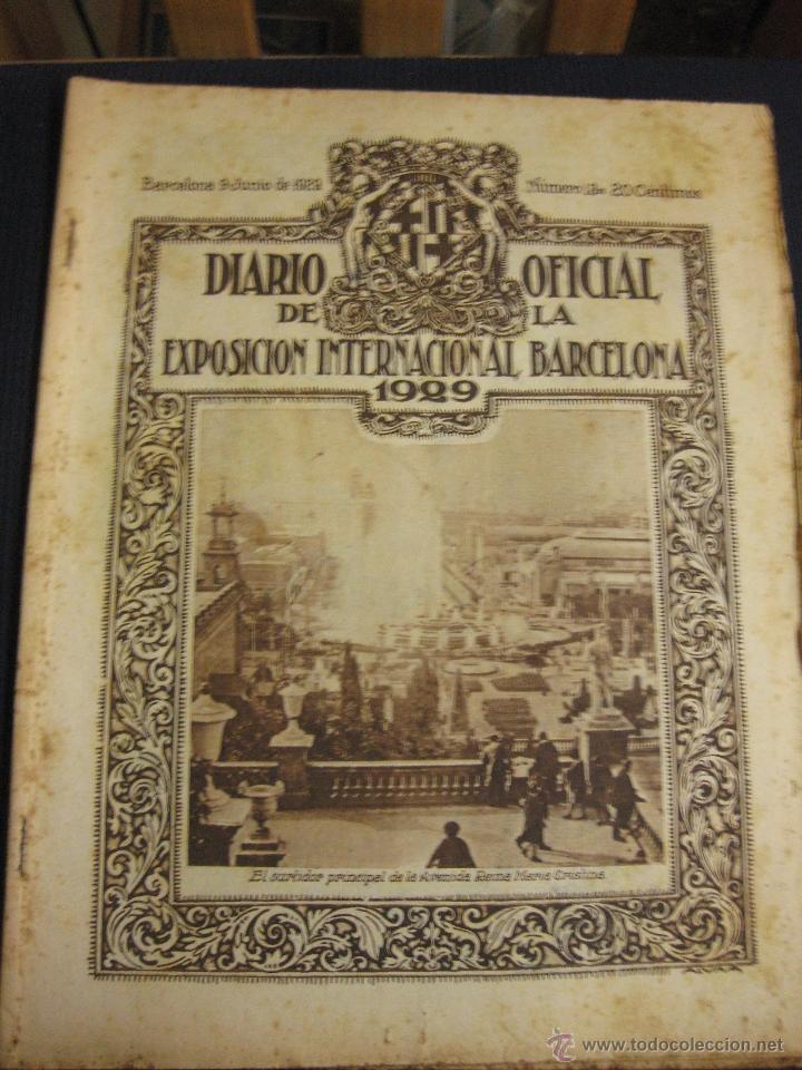 Sammeln von Zeitschriften und Zeitungen: DIARIO OFICIAL DE LA EXPOSICION INTERNACIONAL BARCELONA 1929.N&ordm;13. 9 JUN. 1929.