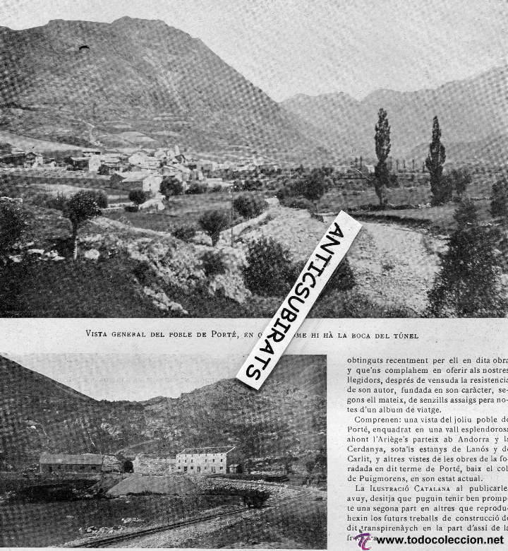 Coleccionismo de Revistas y Peri&oacute;dicos: REVISTA A&Ntilde;O 1909 TREN FERROCARRIL TRANSPIRENAICO LA PORTE PUIGCERDA RIPOLL AX-LES-THERMES