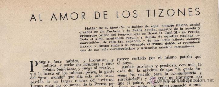Collezionismo di Riviste e Giornali: Al amor de los tizones / cuento de Jos&eacute; M&ordf; de Pereda con dibujo de M&aacute;ximo Ramos - 1932