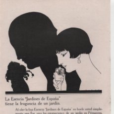 Coleccionismo de Revistas y Periódicos: PUBLICIDAD COSMÉTICA: ESENCIA JARDINES DE ESPAÑA / DIBUJO RIBAS - 1926