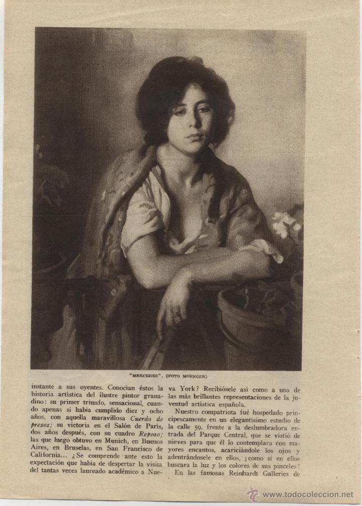 Coleccionismo de revistas y peri&oacute;dicos: Sobre el pintor Jos&eacute; L&oacute;pez Mezquita - 1926