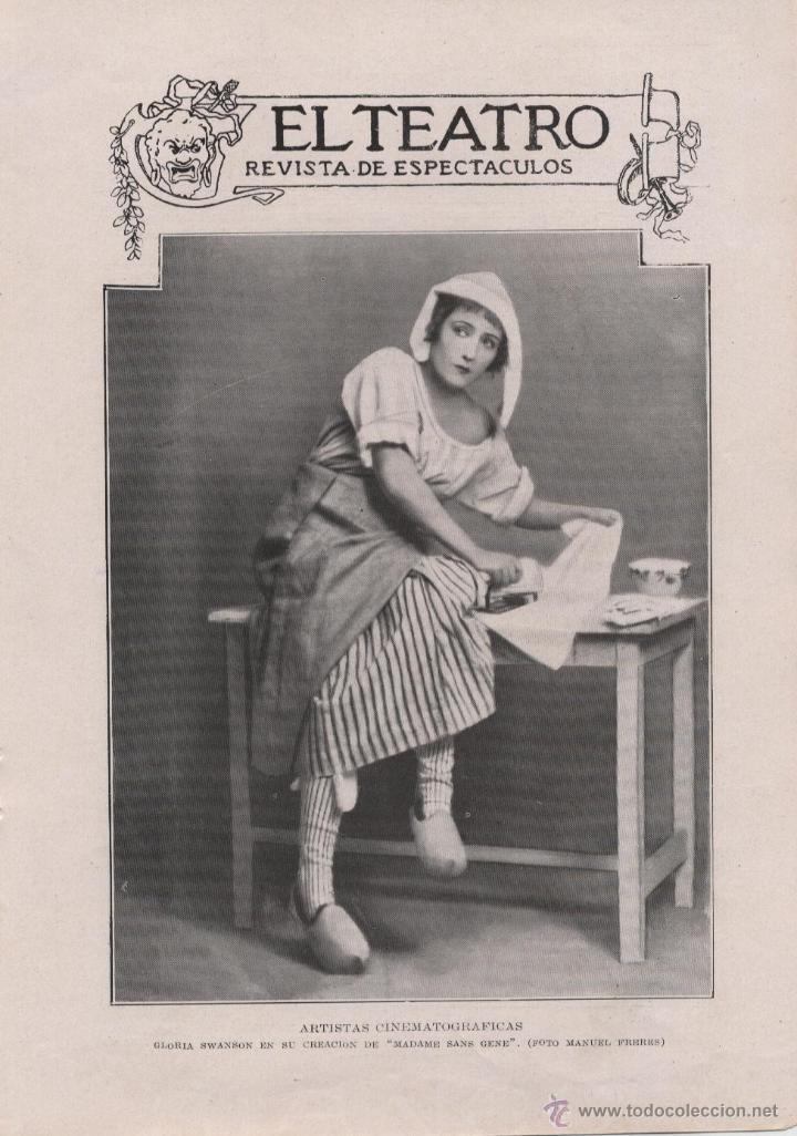 Colecionismo de Revistas e Jornais: * TEATRO * Gloria Swanson; estrenos en Espa&ntilde;a: revistas la Maja de Goya&hellip; - 1926