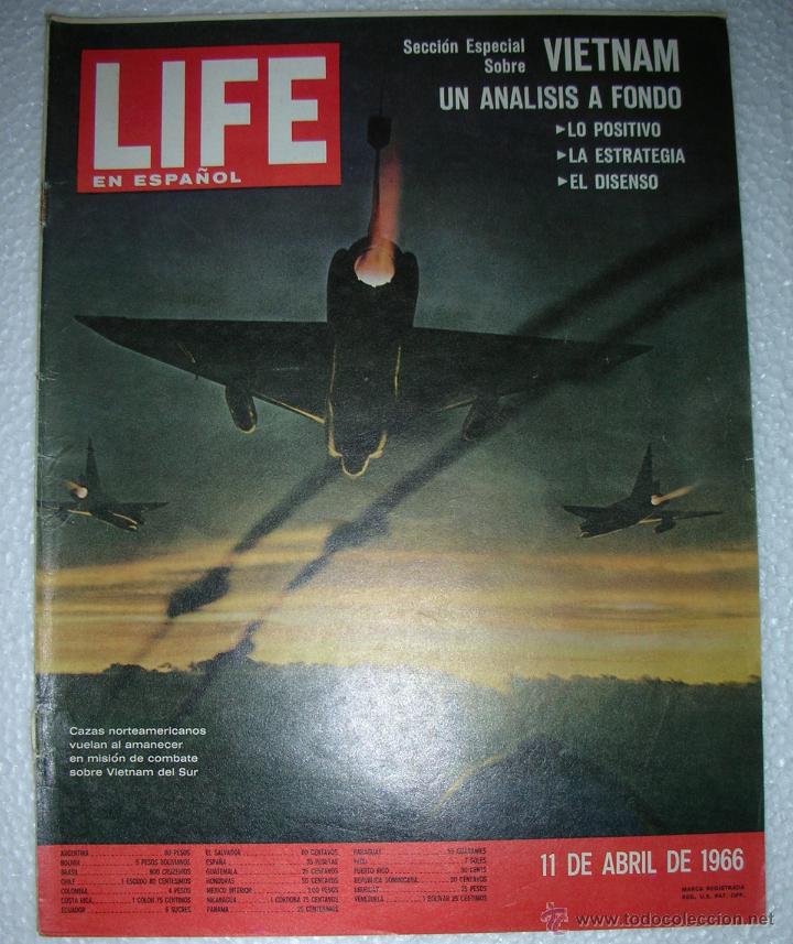 Coleccionismo de Revistas y Peri&oacute;dicos: REVISTA LIFE EN ESPA&Ntilde;OL - 11 de abril 1966 - contraportada con anuncio Coca Cola