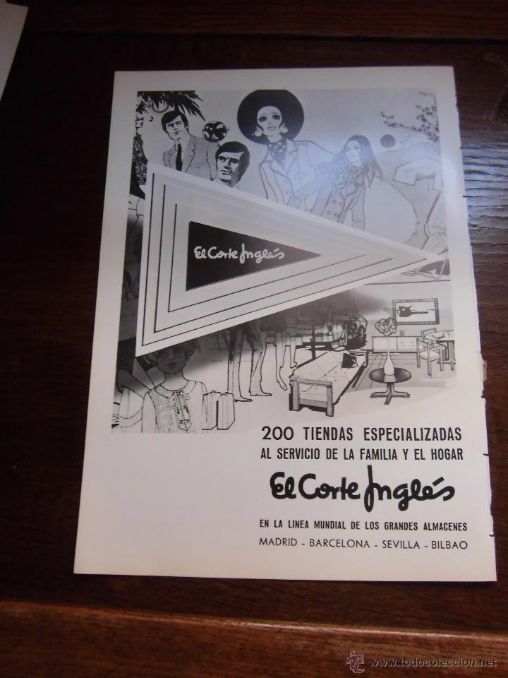 Coleccionismo de revistas y peri&oacute;dicos: PUBLICIDAD EL CORTE INGLES/GRAN HOTEL VELAZQUEZ HOJA DE REVISTA REALES SITIOS 1964