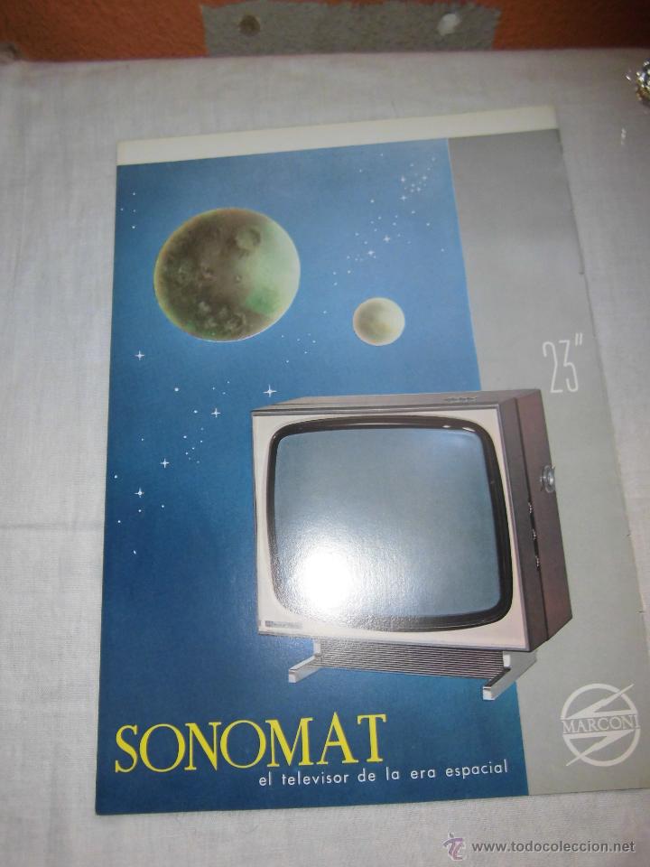Coleccionismo de Revistas y Peri&oacute;dicos: SONOMAT TELEVISOR MARCONI / CERVEZA SAN MIGUEL HOJA DE REVISTA REALES SITIOS 1964