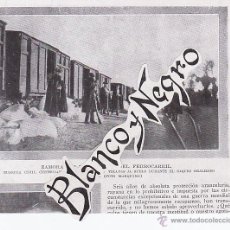 Coleccionismo de Revistas y Periódicos: RECORTE BLANCO Y NEGRO 1920 TRENES ZAMORA ESTACIÓN DE FERROCARRIL