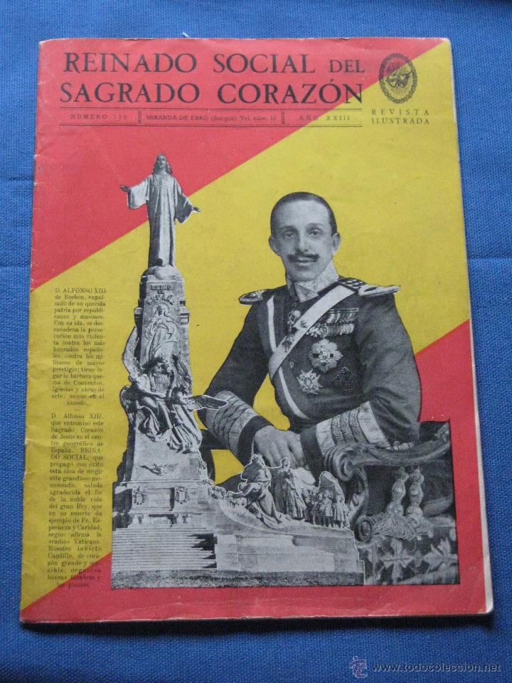 Coleccionismo de Revistas y Peri&oacute;dicos: REINADO SOCIAL DEL SAGRADO CORAZON - N&ordm; 196 ALFONSO XIII EXPULSADO DE SU QUERIDA PATRIA