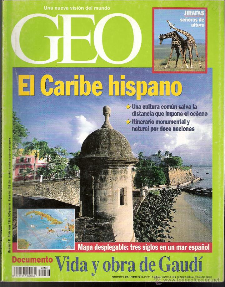 Coleccionismo de Revistas y Peri&oacute;dicos: GEO. N&ordm; 106. Noviembre 1995. Sumario. Emperador de Vietnam. Hue. Pernambuco. Jirafas. Gaud&iacute;. Ugros .