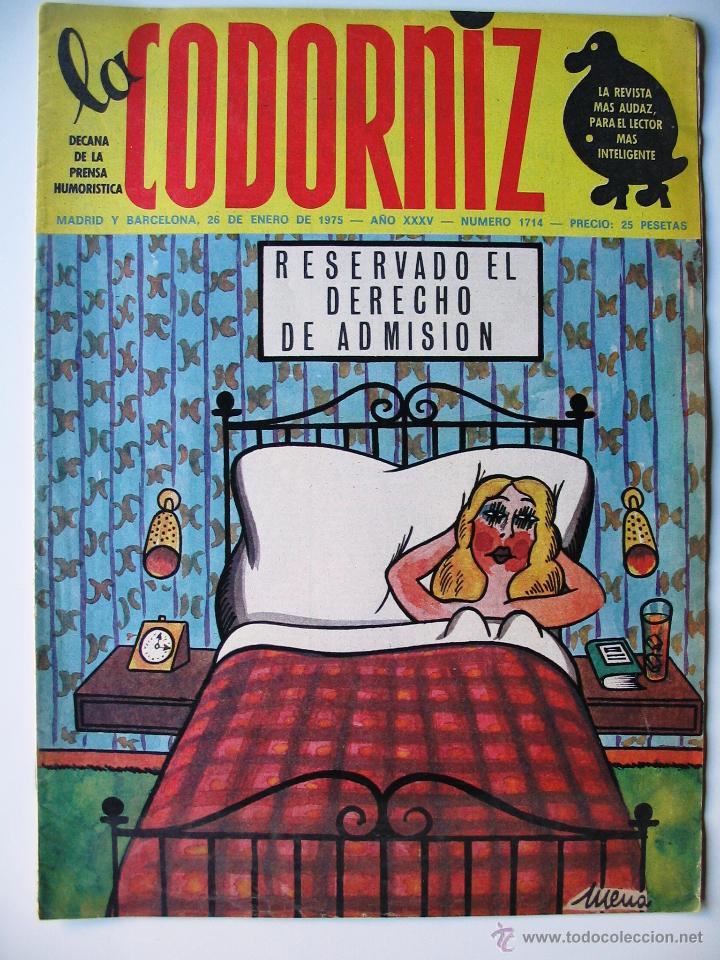 Coleccionismo de Revistas y Peri&oacute;dicos: La codorniz - N&uacute;mero 1714 - A&ntilde;o XXXIV - 26 de enero de 1975