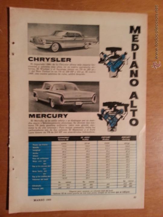 Coleccionismo de Revistas y Peri&oacute;dicos: hoja revista publicidad - COCHES COCHE DE EPCOA 1960 - CHRYSLER - MERCURY