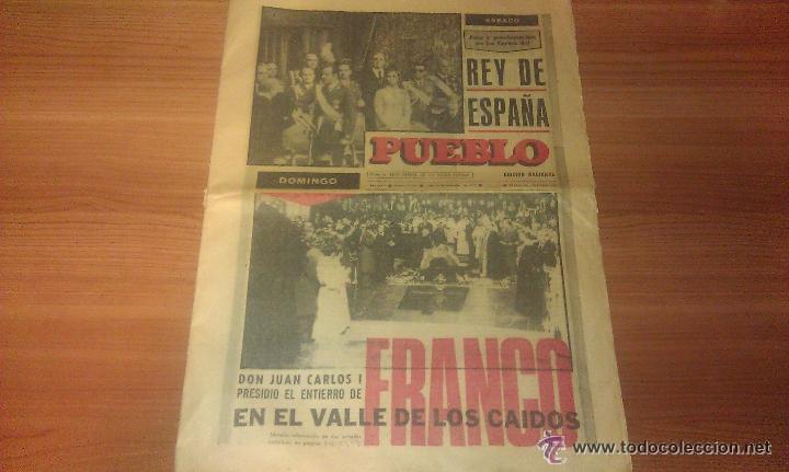 Colecionismo de Revistas e Jornais: DIARIO - PERI&Oacute;DICO PUEBLO DEL 24 DE NOVIEMBRE DE 1975 - GRAN ESPECIAL ENTIERRO DE FRANCO -