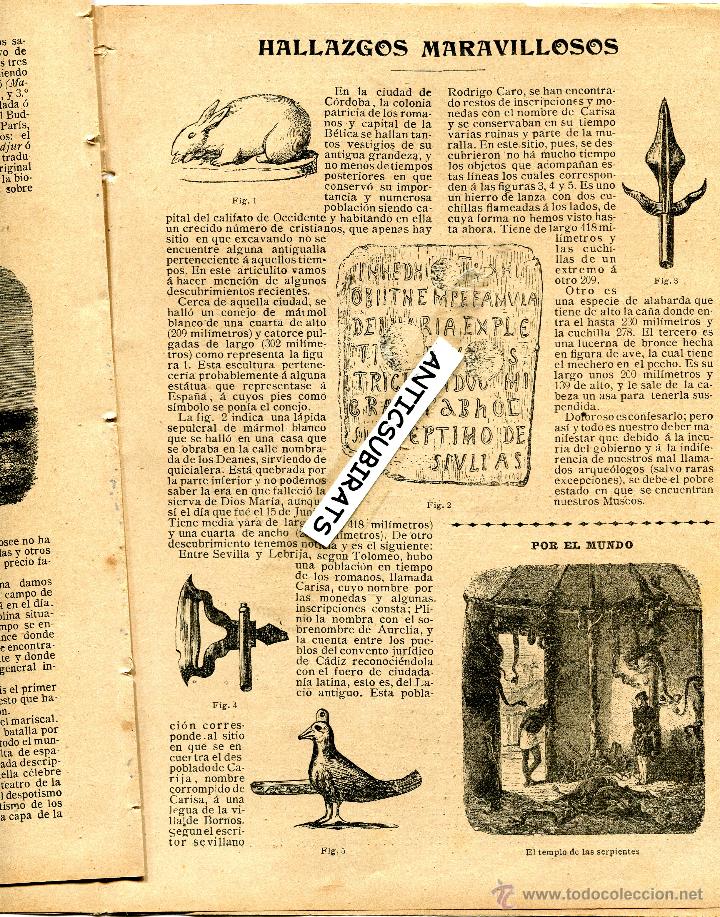 Coleccionismo de revistas y peri&oacute;dicos: REVISTA 1900 DESCUBRIMIENTO DE RESTOS ARQUEOLOGICOS EN CORDOBA CALLE DEANES CARISA  LEBRIJA BORNOS