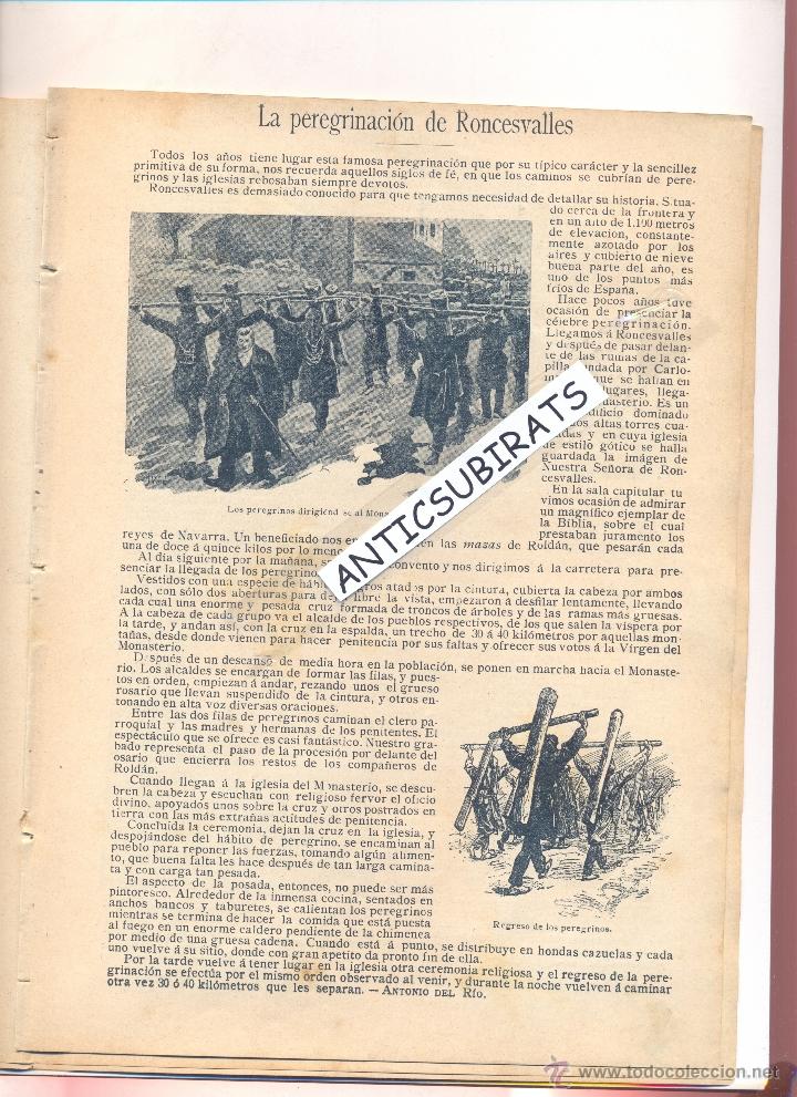 Coleccionismo de Revistas y Peri&oacute;dicos: A&Ntilde;O 1900 SEMANA SANTA EN SEVILLA LA VIRGEN SAN JUAN Y LA MAGDALENA PEREGRINACION DE RONCESVALLES