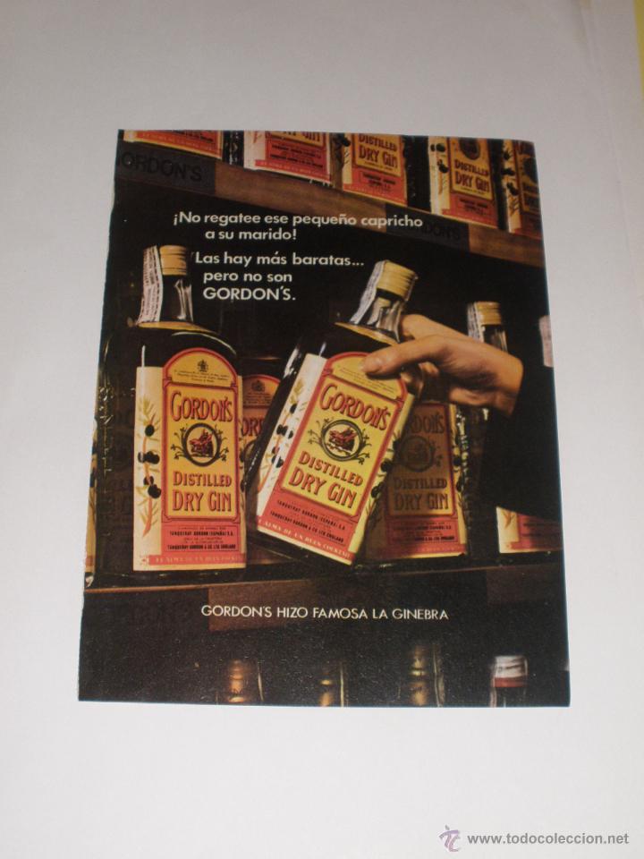 Coleccionismo de revistas y peri&oacute;dicos: ANUNCIO PUBLICIDAD GINEBRA GORDON'S (A&Ntilde;O 1972)