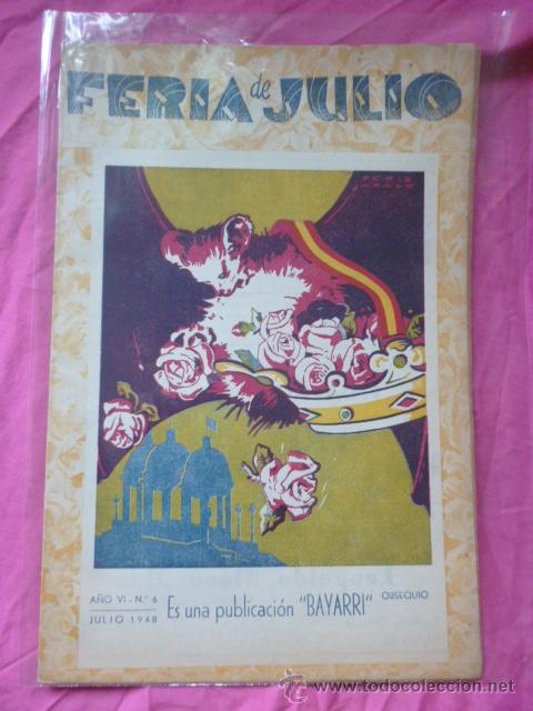 Collection Magazines and Newspapers: Revista Bayarri con programa de la feria de julio de Valencia 1948