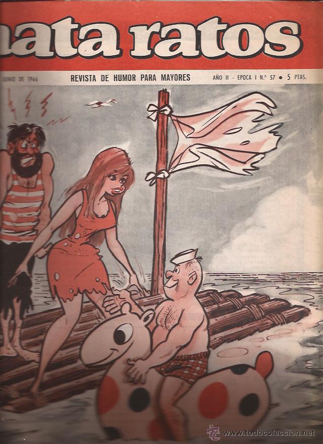 Colecionismo de Revistas e Jornais: REVISTA DE HUMOR-MATA RATOS-1&ordf; EPOCA A&Ntilde;O 2-N&ordm; 57-JUNIO 1966