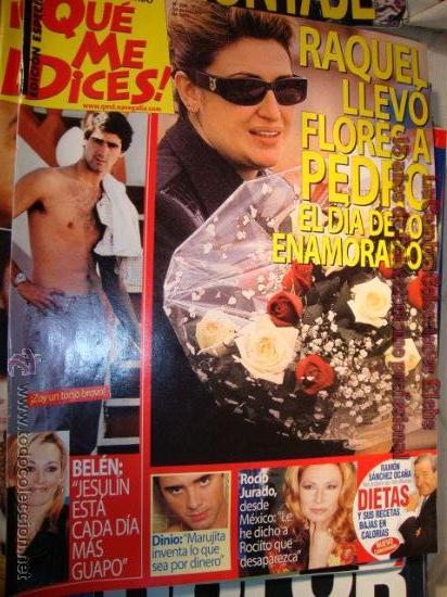 Collection Magazines and Newspapers: REVISTA - &iexcl;QUE ME DICES!, RAQUEL LLEVO FLORES A PEDRO EL DIA DE LOS ENAMORADOS, N&ordm; 206, A&Ntilde;O 2001.