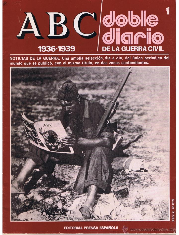 Coleccionismo de Revistas y Peri&oacute;dicos: ABC DOBLE DIARIO DE LA GUERRA CIVIL. NUMERO 1. EDITORIAL PRENSA ESPA&Ntilde;OLA.(ST/B7)