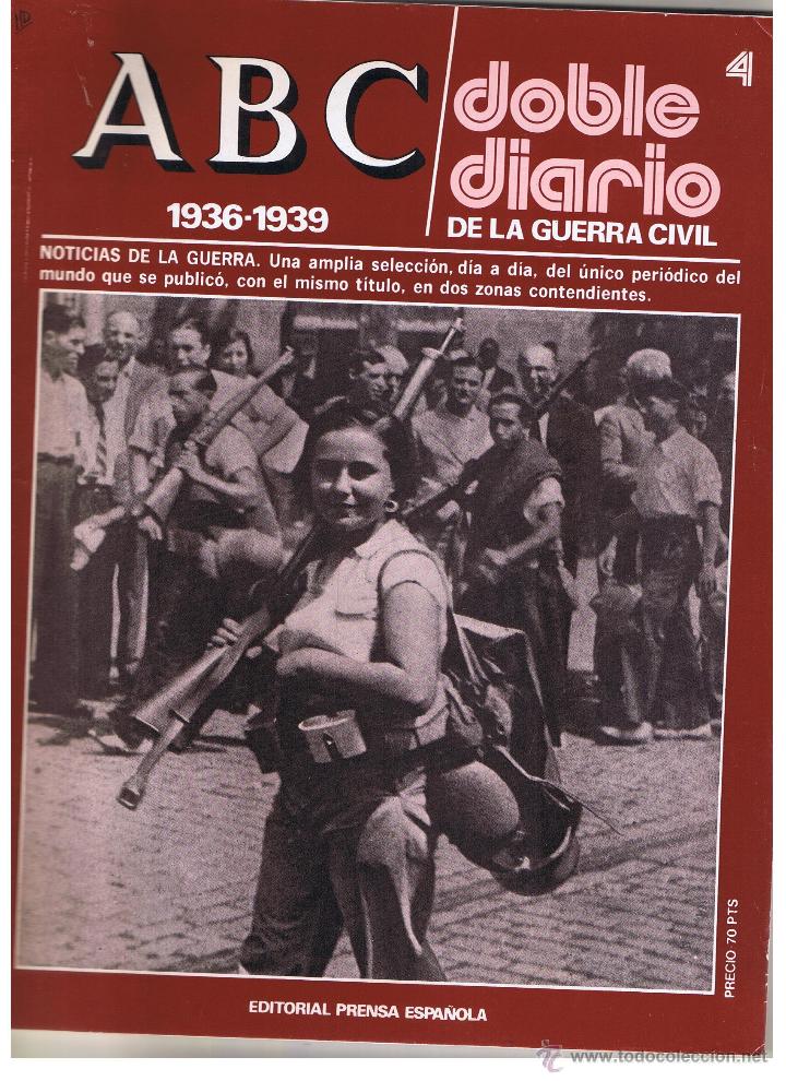 Coleccionismo de Revistas y Peri&oacute;dicos: ABC DOBLE DIARIO DE LA GUERRA CIVIL. NUMERO 4. EDITORIAL PRENSA ESPA&Ntilde;OLA. (ST/B7)