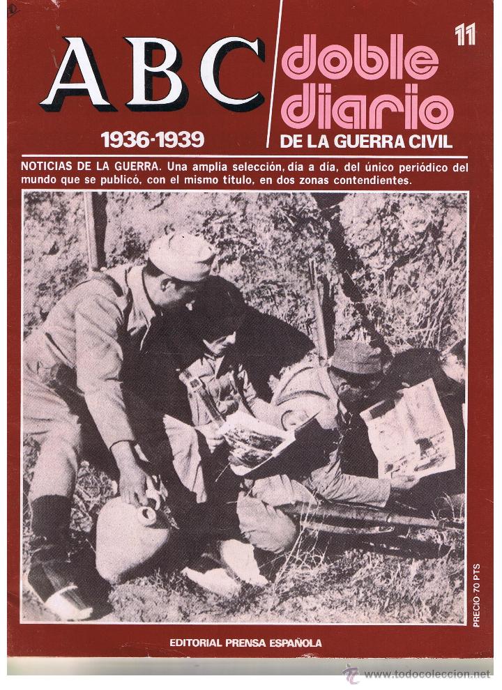 Coleccionismo de Revistas y Peri&oacute;dicos: ABC DOBLE DIARIO DE LA GUERRA CIVIL. NUMERO 11. EDITORIAL PRENSA ESPA&Ntilde;OLA.(ST/B7)