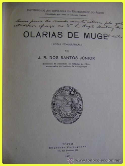 Collection Magazines and Newspapers: J.R. Dos Santos J&uacute;nior, Olarias de Muge. Instituto de Antropolog&iacute;a da Universidade do Porto. 1932