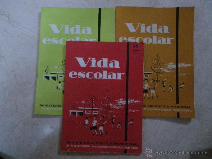 Sammeln von Zeitschriften und Zeitungen: revista VidaEescolar. n&ordm; 1 de 1959, 51-52 de 1963 y 62 de 1954