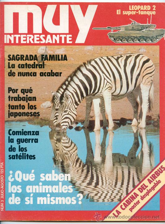 Collezionismo di Riviste e Giornali: MUY INTERESANTE - N&ordm; 3 - JULIO-AGOSTO 1981 - QUE SABEN LOS ANIMALES DE SI MISMOS