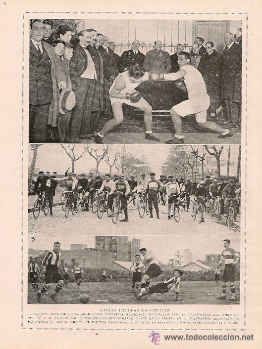 Coleccionismo de Revistas y Peri&oacute;dicos: Deportes: Boxeo y ciclismo en Madrid. F&uacute;tbol: Espa&ntilde;ol- U.S. Sans- 1924