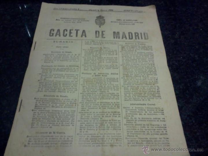 Coleccionismo de Revistas y Peri&oacute;dicos: GACETA 4/1/1921 SANCHEZ DE TOCA, VALLE DE SUCHILL, ALLENDESALAZAR, TORRES QUEVEDO, MARQUES DE HOYOS