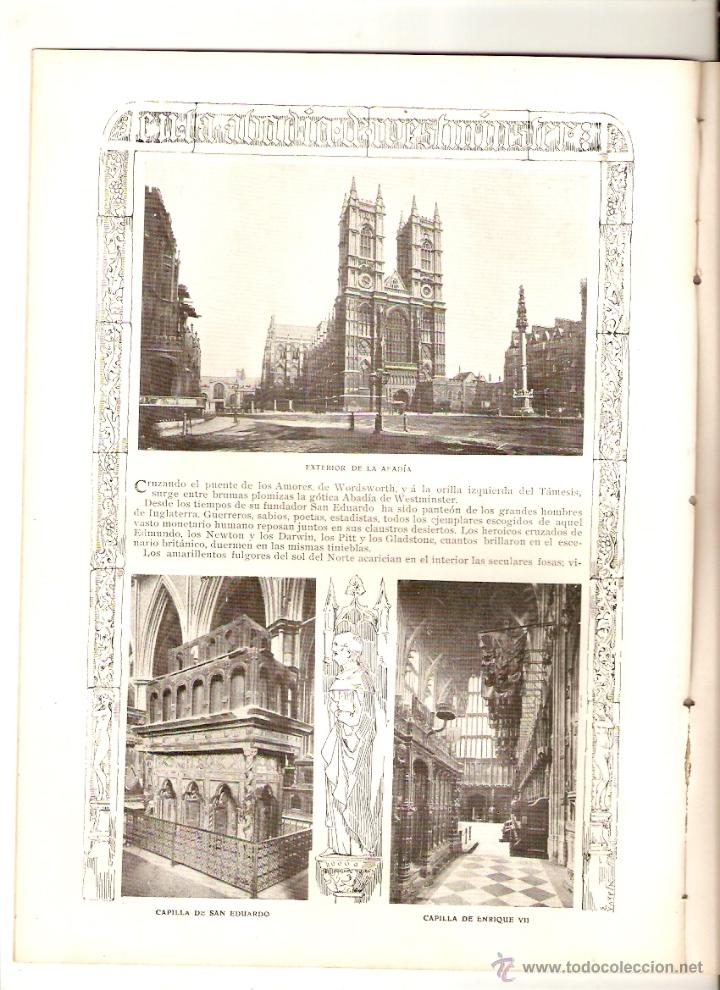 Coleccionismo de Revistas y Peri&oacute;dicos: A&Ntilde;O 1907 LONDRES ABADIA DE WESTMINSTER