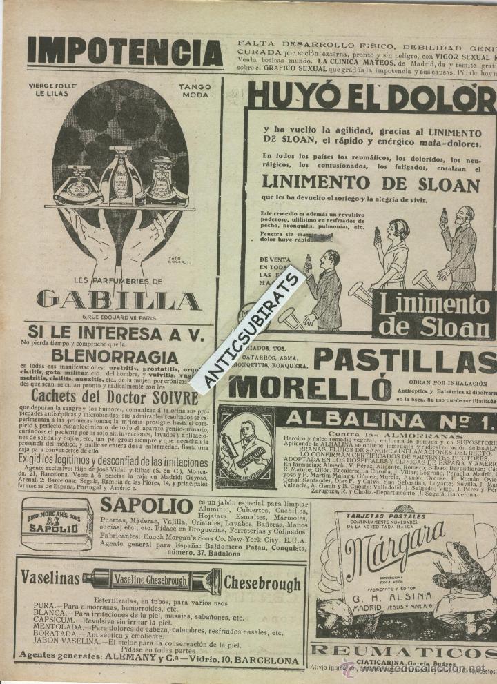 Coleccionismo de Revistas y Peri&oacute;dicos: REVISTA 1923 MECCANO MECANO PALOUZIE JUGUETES IMPOTENCIA CLINICA MATEOS DE MADRID SAPOLO VASELINA