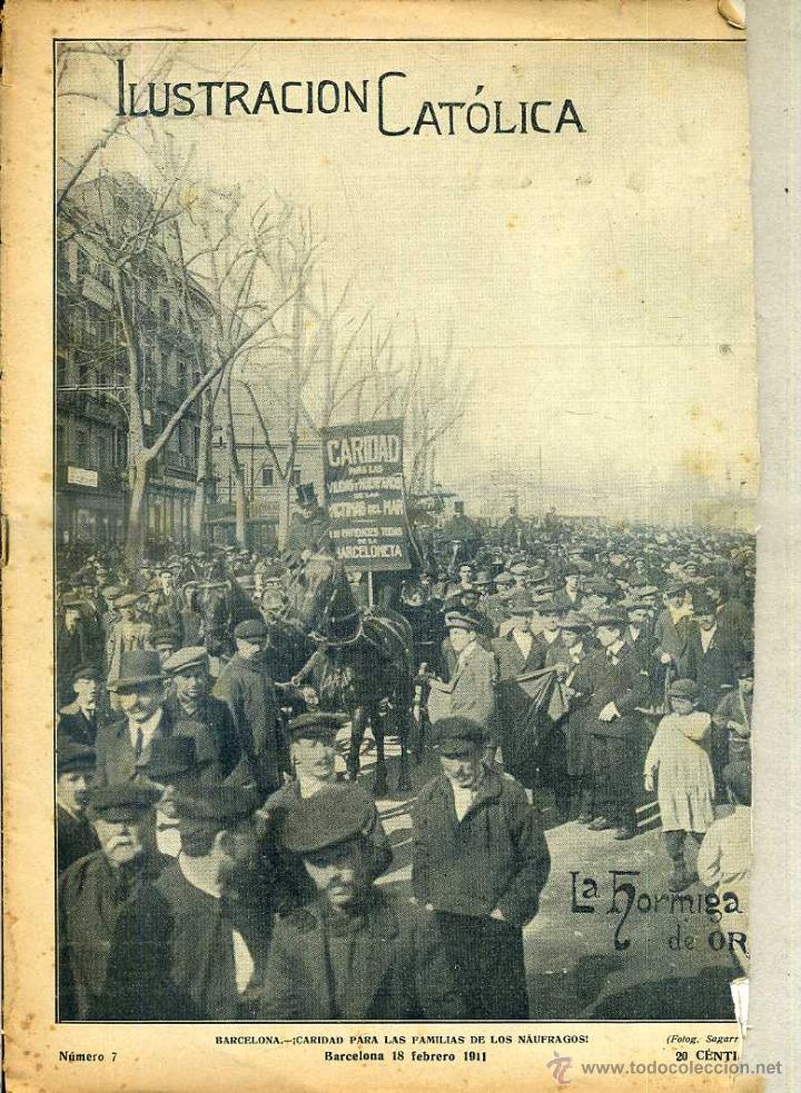 Coleccionismo de revistas y peri&oacute;dicos: HORMIGA DE ORO ILUSTRACI&Oacute;N CAT&Oacute;LICA 18 - II -1911