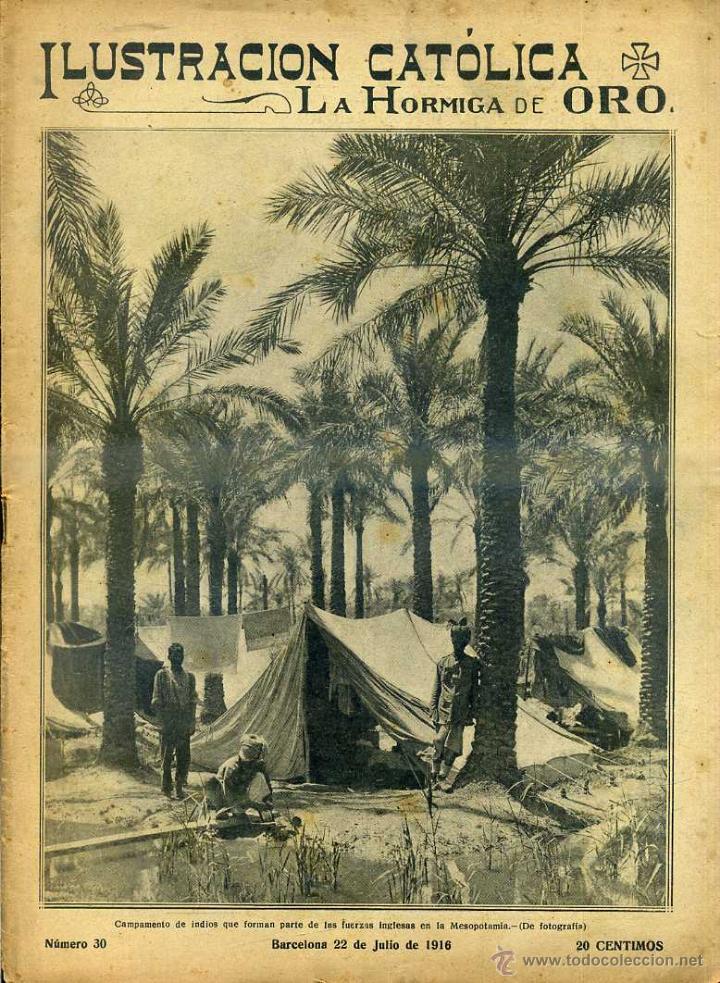 Coleccionismo de revistas y peri&oacute;dicos: HORMIGA DE ORO ILUSTRACI&Oacute;N CAT&Oacute;LICA 22 - VII -1916