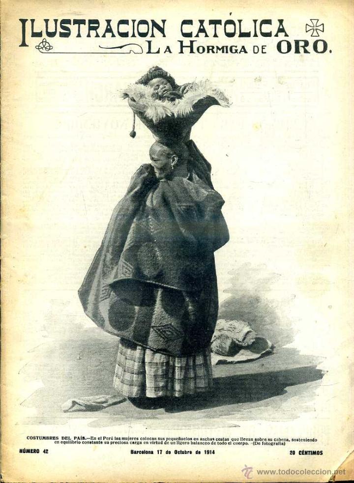 Coleccionismo de revistas y peri&oacute;dicos: HORMIGA DE ORO ILUSTRACI&Oacute;N CAT&Oacute;LICA 17 - X -1914