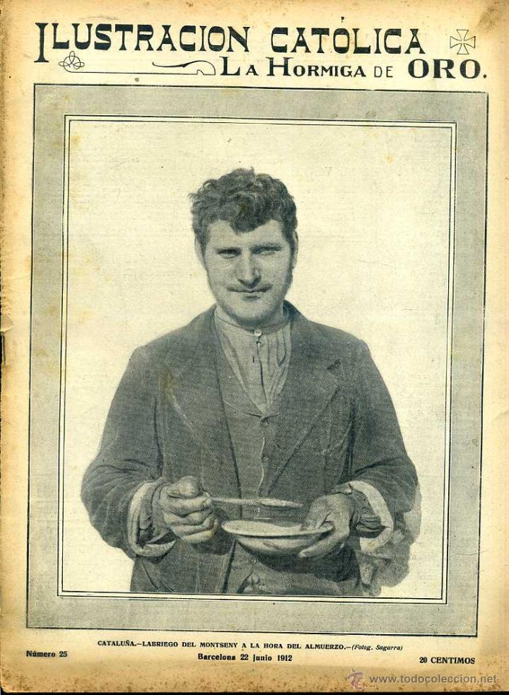 Coleccionismo de revistas y peri&oacute;dicos: HORMIGA DE ORO ILUSTRACI&Oacute;N CAT&Oacute;LICA 22 - VI -1912