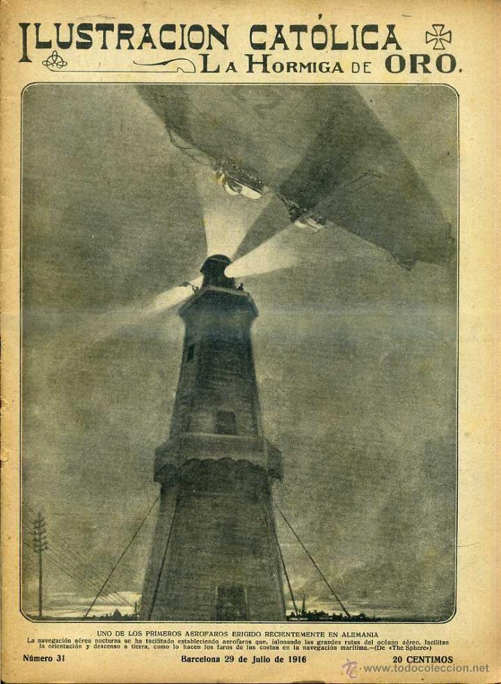Coleccionismo de revistas y peri&oacute;dicos: HORMIGA DE ORO ILUSTRACI&Oacute;N CAT&Oacute;LICA 29 - VII -1916