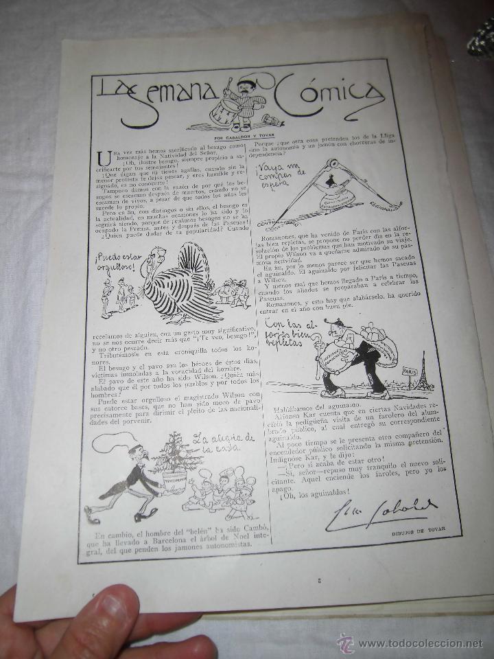 Collection Magazines and Newspapers: LA SEMANA COMICA POR GABALDON Y TOVAR HOJA DE REVISTA BLANCO Y NEGRO 1918
