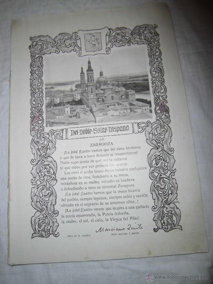 Collection Magazines and Newspapers: DEL NOBLE SOLAR HISPANO ZARAGOZA HOJA DE REVISTA BLANCO Y NEGRO 1918