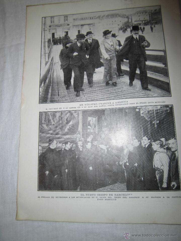 Collection Magazines and Newspapers: EL NUEVO OBISPO DE BARCELONA RECIBIENDO A LAS AUTORIDADES HOJA DE REVISTA BLANCO Y NEGRO 1914