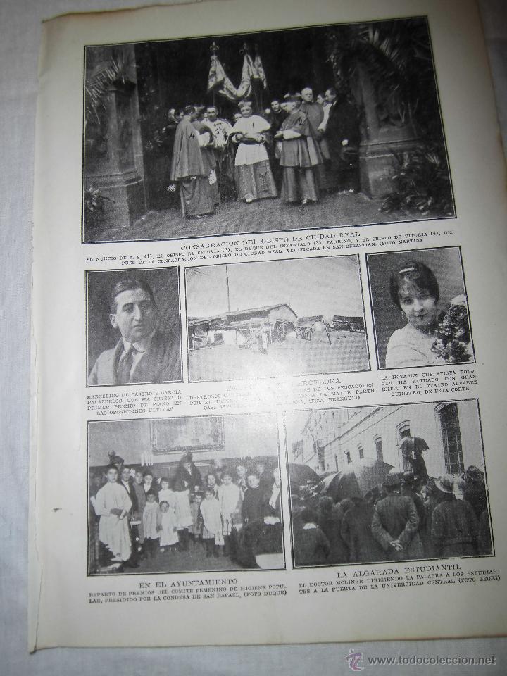 Collection Magazines and Newspapers: CONSAGRACION DEL OBISPO DE CIUDAD REAL HOJA DE REVISTA BLANCO Y NEGRO 1914