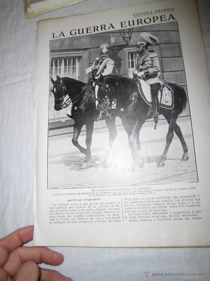 Collection Magazines and Newspapers: CURIOSA FOTO DEL EMPERADOR ALEMAN Y EL REY JORGE V DE INGLATERRA HOJA DE REVISTA BLANCO Y NEGRO 1914