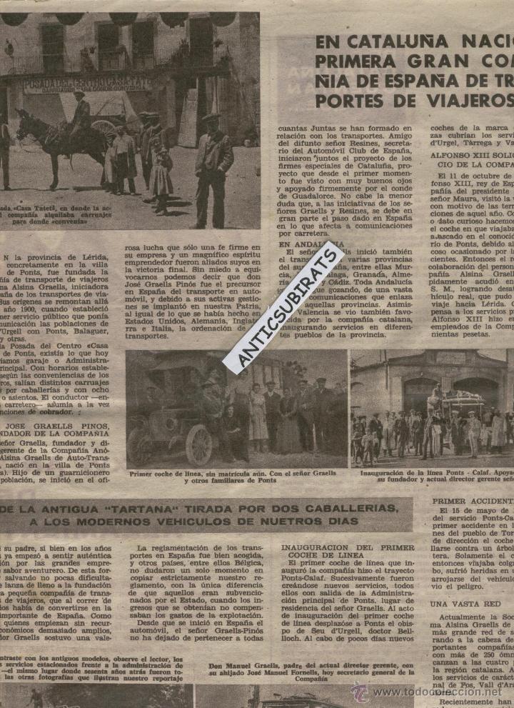 Coleccionismo de Revistas y Peri&oacute;dicos: REVISTA A&Ntilde;O 1962 S' AGARO TRANSPORTES GRAELLS PONTS JOAN MIRO TORRES DE SEGRE TORROELLA DE MONTGRI