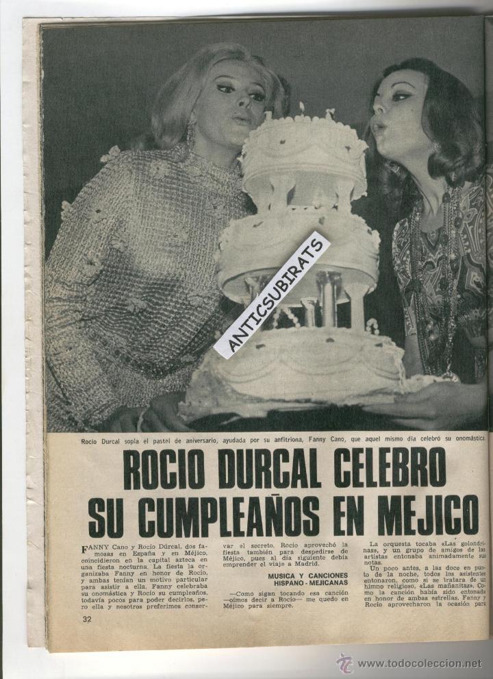 Coleccionismo de Revistas y Peri&oacute;dicos: REVISTA A&Ntilde;O 1969 ROCIO DURCAL EN MEJICO MEXICO JUNIOL VARIAS FOTOS