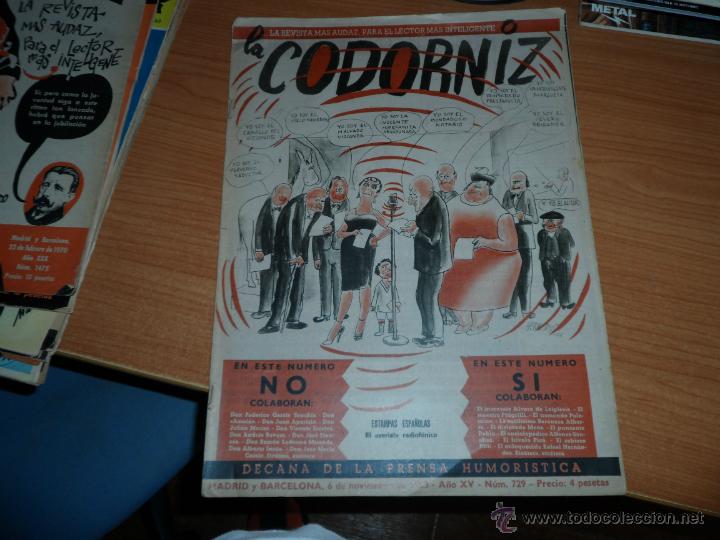 Coleccionismo de Revistas y Peri&oacute;dicos: LA CODORNIZ N&ordm; 729