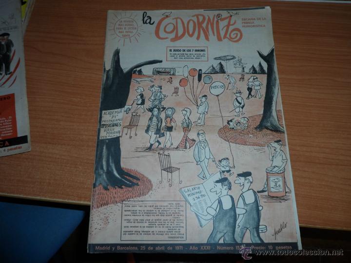 Coleccionismo de Revistas y Peri&oacute;dicos: LA CODORNIZ N&ordm; 1536