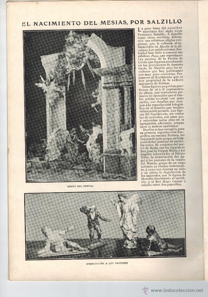 Collection Magazines and Newspapers: A&Ntilde;O 1907 MURCIA ESCULTURA FRANCISCO SALZILLO NACIMIENTO FIGURAS PESEBRE REGIMIENTO DE LEON 38
