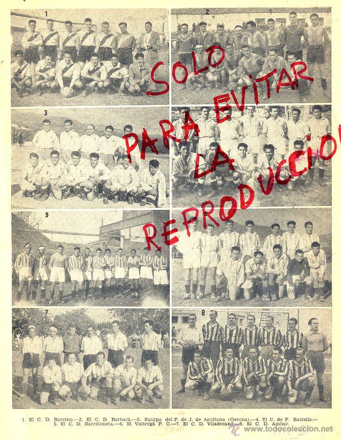 Coleccionismo de Revistas y Peri&oacute;dicos: FUTBOL 1950-51 BARCINO-BARBARA-AGULLANA-BALCELLS-BARCELONETA-VOLTREGA-VILADECANS-AMBARA HOJA REVISTA