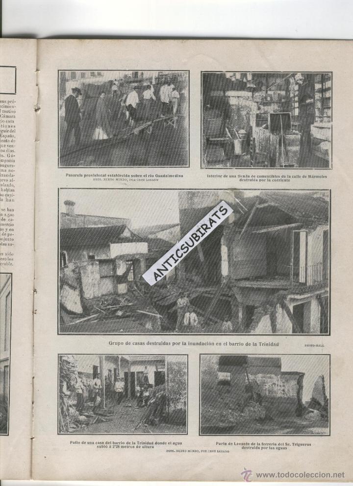 Collection Magazines and Newspapers: REVISTA A&Ntilde;O 1907 INUNDACION DE MALAGA CALLE TORRIJOS TRINIDAD COMPA&Ntilde;IA POSTIGO DE ARANCE MARMOLES T