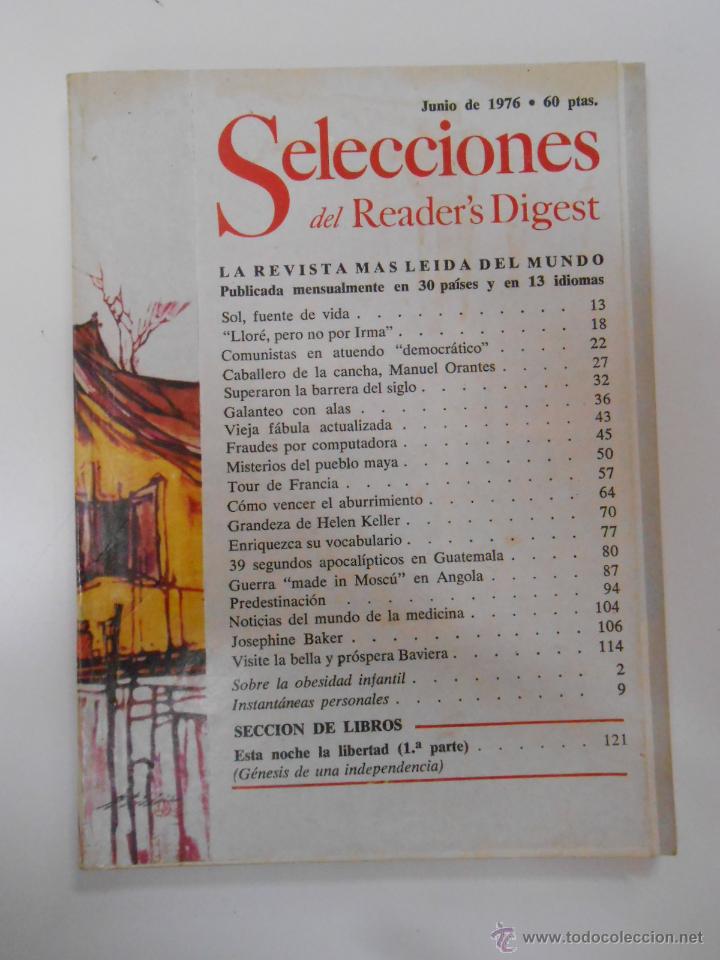 Collection Magazines and Newspapers: REVISTA SELECCIONES DEL READER'S DIGEST. JUNIO DE 1976. TDK192