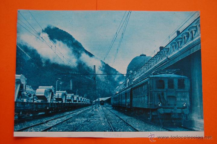 Sammeln von Zeitschriften und Zeitungen: RENFE - FERROCARRIL - RECORTE ORIGINAL REVISTA ENERO 1968 - ESTACION DE CANFRANC HUESCA